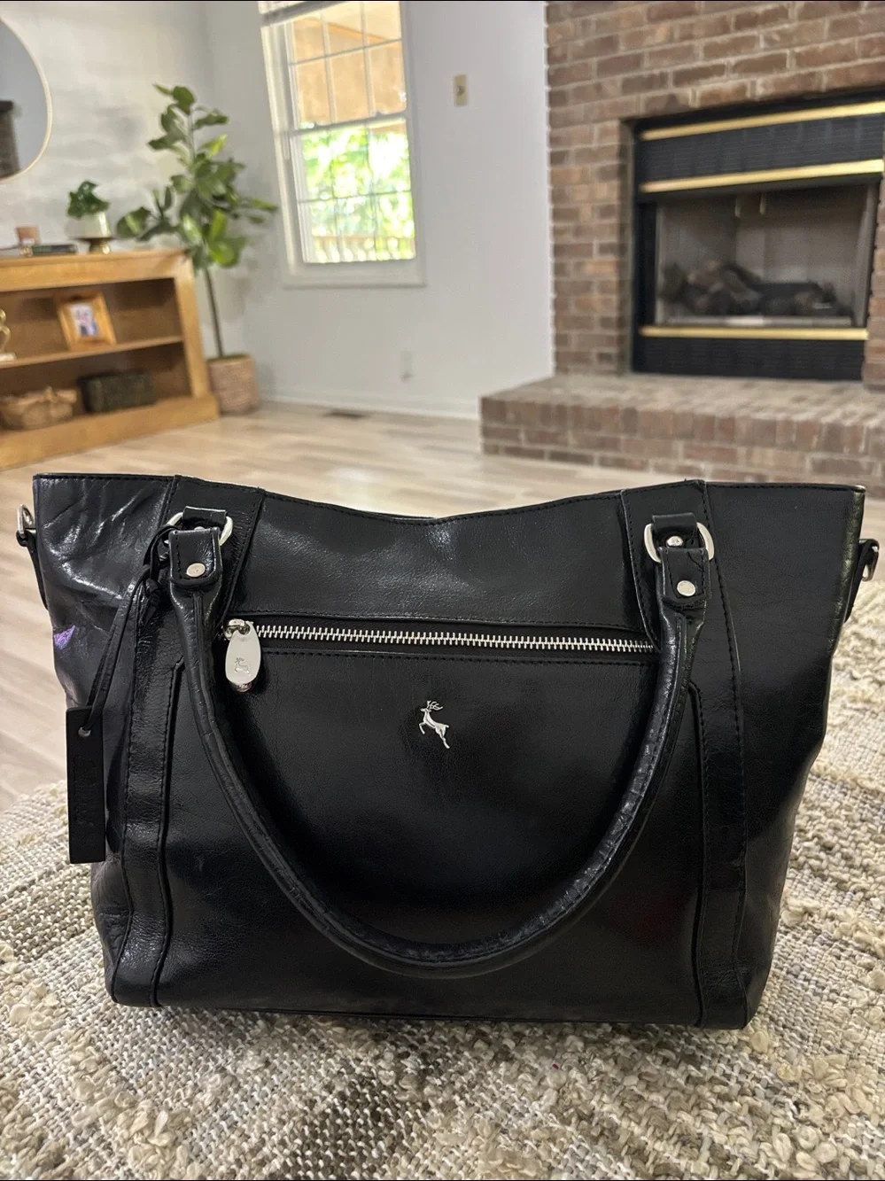 Ashwood Satchel Tote Black Leather Hand Bag - Picture 2 of 16
